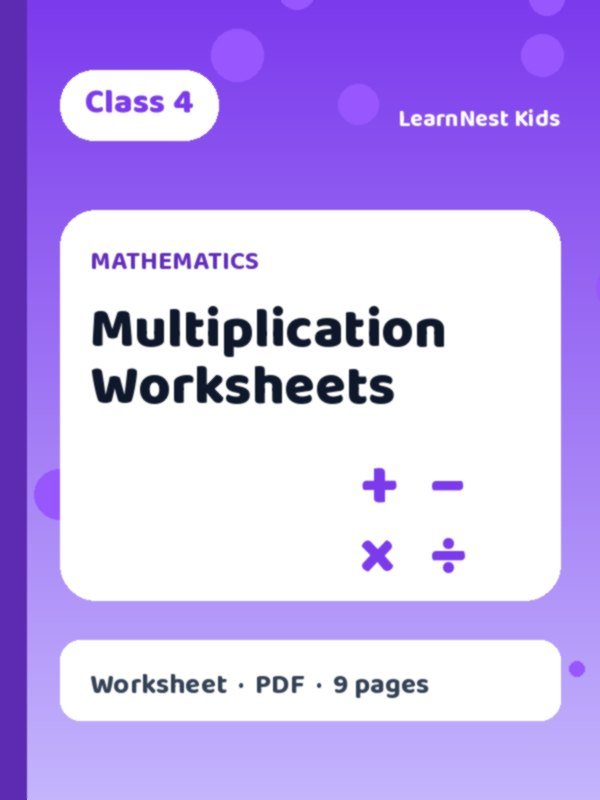 Class 4 Multiplication Worksheets