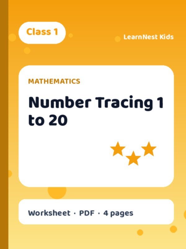 Free Number Tracing 1–20 Worksheets